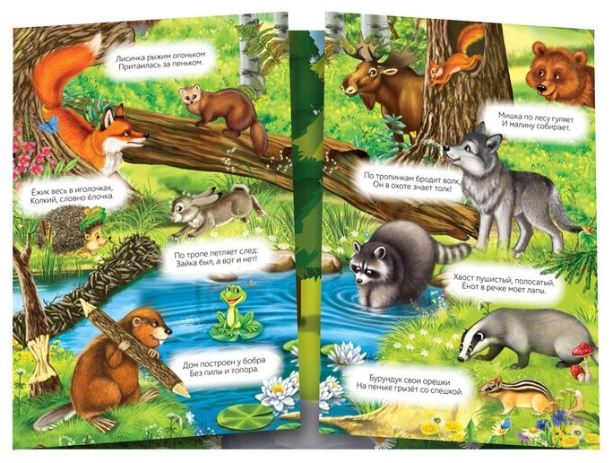 Многоразовые наклейки набор «Изучаем животных», 2 шт.