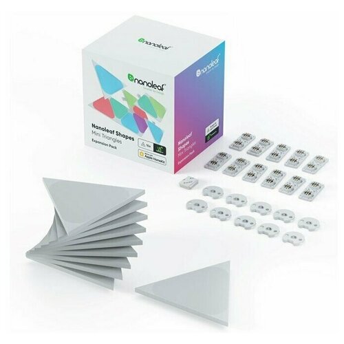 Дополнительные панели Nanoleaf Shapes Mini Triangles (без управляющего блока) 10 панелей (NL48-1001TW-10PK)