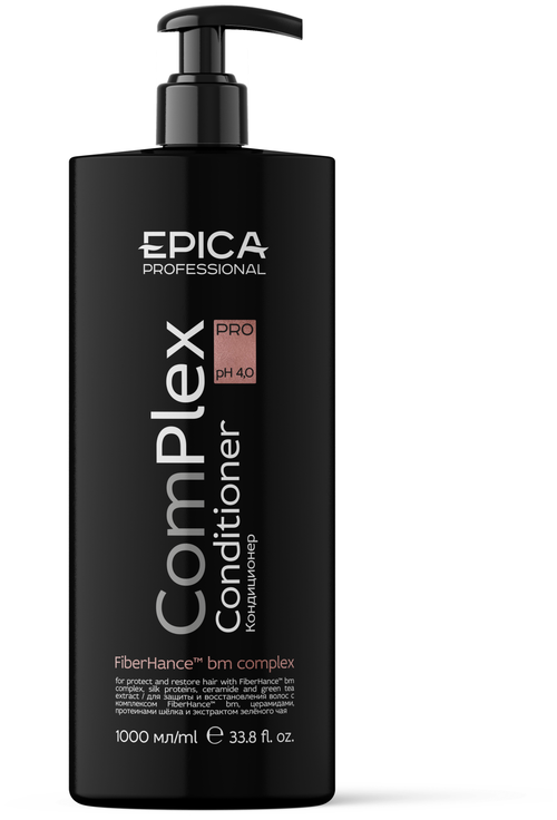 EPICA Professional Кондиционер ComPlex PRO для защиты и восстановления волос с комплексом FiberHance bm, церамидами, протеинами шёлка и экстрактом зелёного чая, 1000 мл