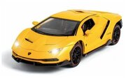 Машинка металлическая инерционная Ламборджини Lamborghini Aventador 20 см (1:24) (желтая)