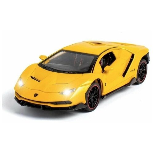 Купить Машинка металлическая инерционная Ламборджини Lamborghini Aventador 20 см (1:24) (желтая), XLG