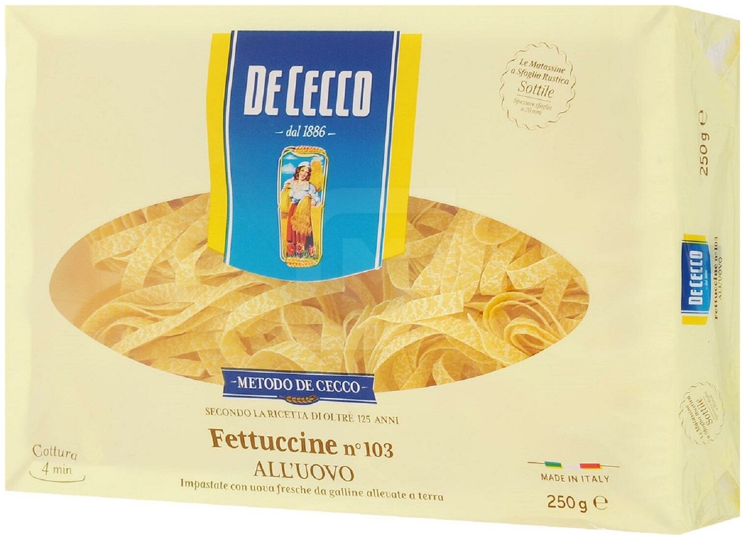 Макароны De Cecco Fettuccine alluovo n.103 250г - фото №13