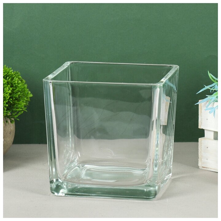 фото Evis Ваза "Квадратная" 14х14см, обьем-1,7л