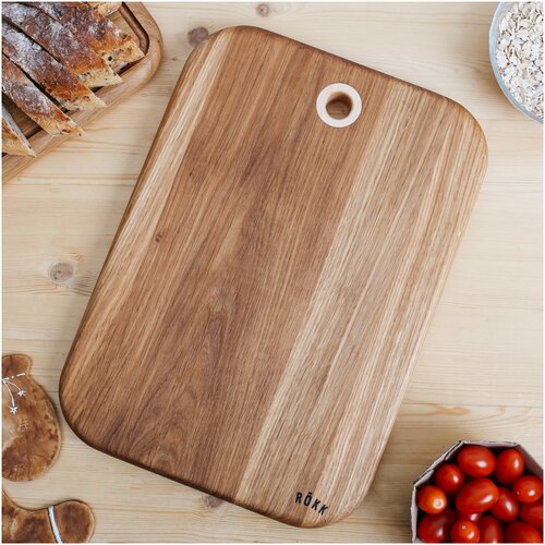 Разделочная доска, сервировочная доска, деревянная дуб Rokk, 35x25x2,5 см, 1шт