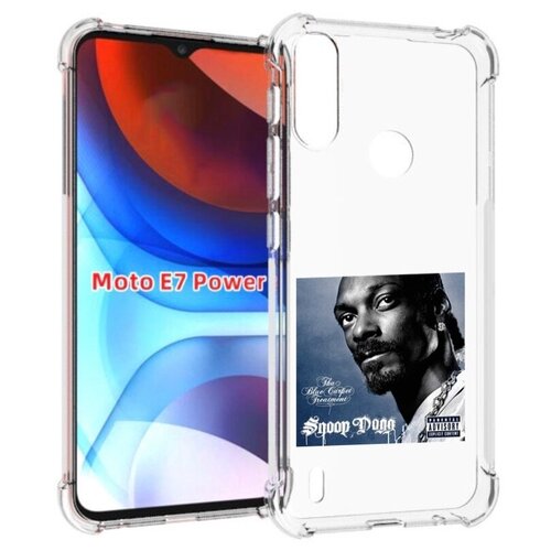 Чехол MyPads Snoop Dogg THA BLUE CARPET TREATMENT для Motorola Moto E7 Power задняя-панель-накладка-бампер чехол mypads snoop dogg bush для motorola moto g9 power задняя панель накладка бампер