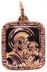 Нательная иконка Божья Матерь Казанская из золота 2036 The Jeweller