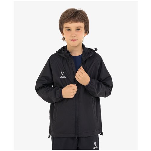 Куртка ветрозащитная Jögel Camp Rain Jacket, черный, детская размер YL