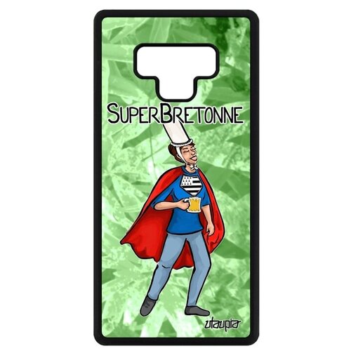 фото Красивый чехол на // galaxy note 9 // "супербретонка" супергерой комичный, utaupia, светло-зеленый