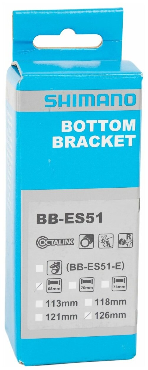 Каретка Shimano, ES51, 68/126, б/болтов — фото 1