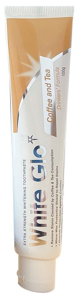 Зубная паста White Glo Для любителей кофе и чая, 100 мл, коричневый