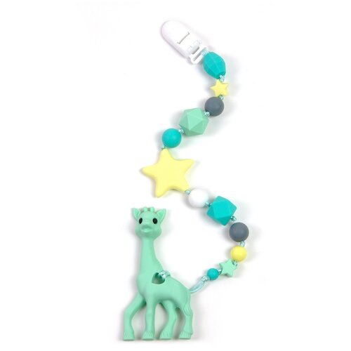 Грызунок Калифорния на держателе с клипсой Жираф Мятный