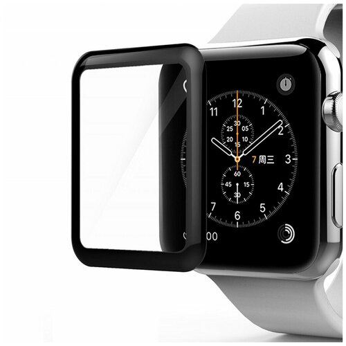 фото Защитное стекло для apple watch 1, apple watch 2 и apple watch 3, 42 mm 4d / премиум защитное стекло для смарт часов эпл вотч серии 1, 2 и 3 полная проклейка экрана full glue pastila