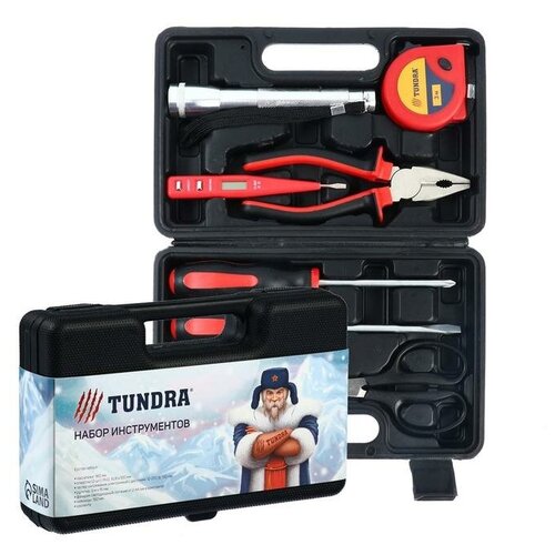 Набор инструментов в кейсе TUNDRA, подарочная упаковка, 8 предметов набор инструментов в кейсе tundra 23 февраля подарочная упаковка 11 предметов 5359078