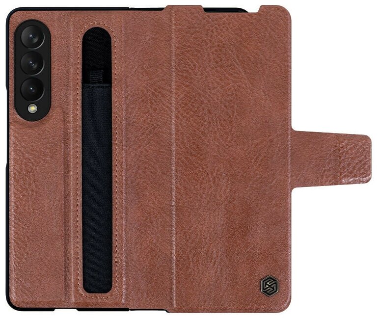 Чехол Nillkin Leather Case для Samsung Galaxy Z Fold3 / W22 5G коричневый