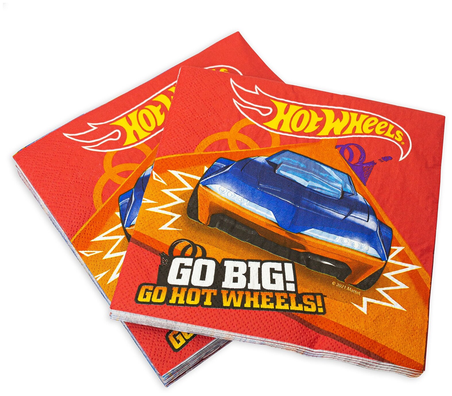 Салфетки бумажные ND Play Hot Wheels, трехслойные, 33х33 см, 20 шт (292794) - фотография № 8