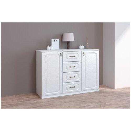 Кэт-Классика Спальня Комод 2 ств ящ Бодега/Жемчужный перламутр