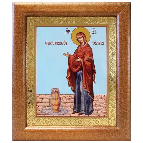 икона божией матери геронтисса рамка с узором 19 22 5 см Икона Божией Матери Геронтисса, широкая рамка 19*22,5 см