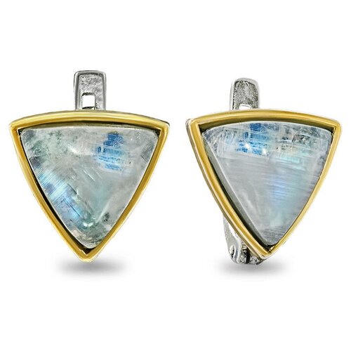Серьги из серебра SADAF 925 пробы с лунным камнем (адуляр) О-1512лу