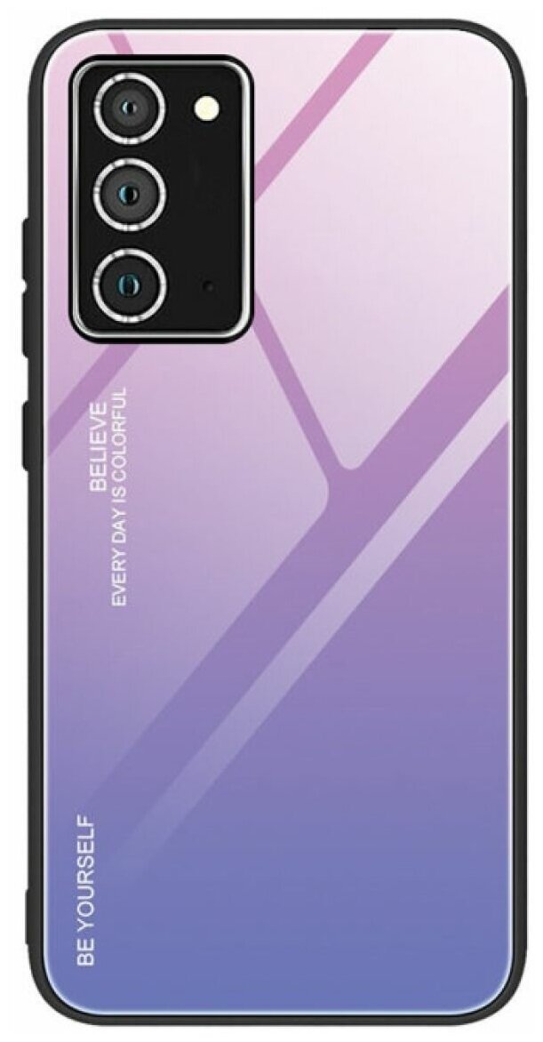 Brodef Gradation стеклянный чехол для Samsung Galaxy A72 Розовый