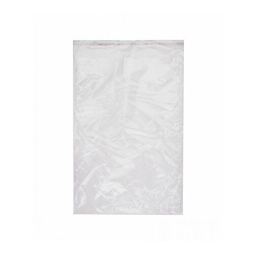 Полипропиленовые пакеты 30*45см(+5см), 30мкм, с клапаном и скотчем