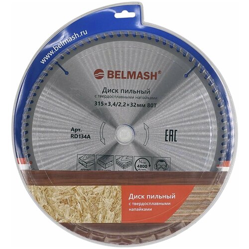 Диск пильный BELMASH 315x3,4/2,2x32/30; 80T, RD134A