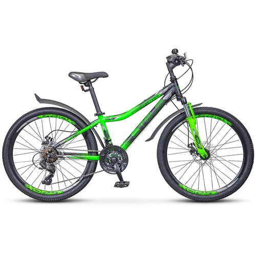 Велосипед Stels Navigator 410 MD 21-sp V010 (2019) Размер рамы: 12 Цвет: Чёрный/зелёный