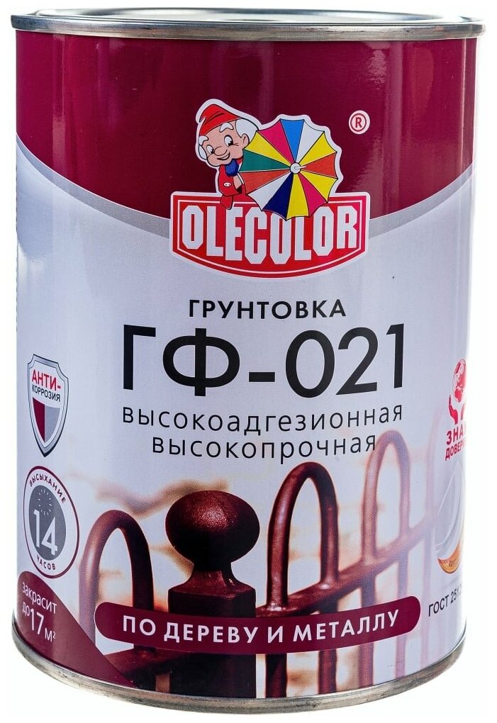 Грунтовка ГФ-021 OLECOLOR (Артикул: 4300009178; Цвет: Белый; Фасовка = 1 кг)