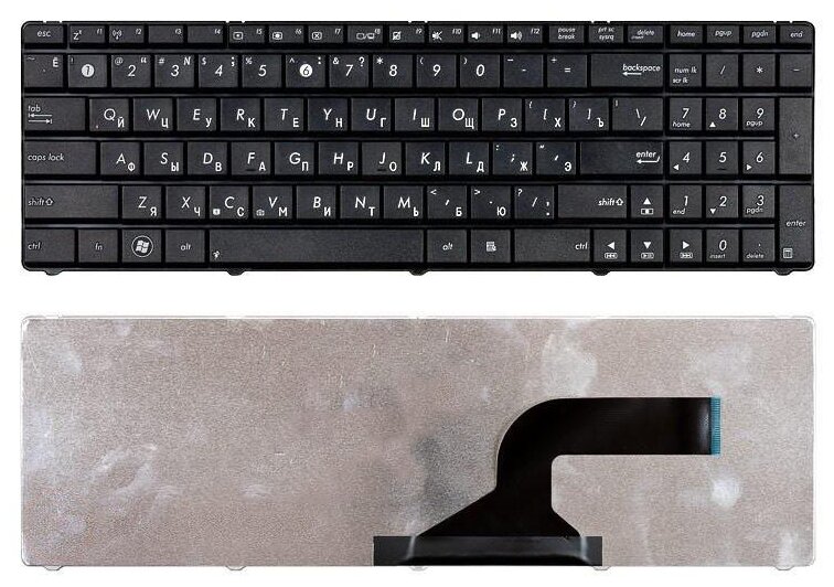 Клавиатура для ноутбука ASUS K52 N50 N51 N61 P50 F90 N90 UL50 K52 A53 K53 U50 черная