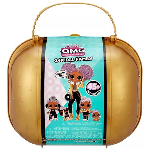 фото Игровой набор с куклой l.o.l. surprise! omg dj family - семья диджей в золотом чемодане
