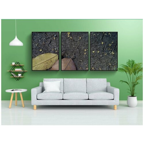 фото Набор модулных постеров для интерьера "пол, земля, сухой" 60x90 см. в тубусе, без рамки lotsprints