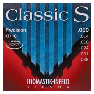 KF110 Classic S Комплект струн для классической гитары, сталь/медь, сталь, никель, 10-38, Thomastik