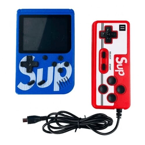 Портативная игровая приставка MGS Sup Plus 400в1 Game Box 3" LED + Джойстик (Синяя)