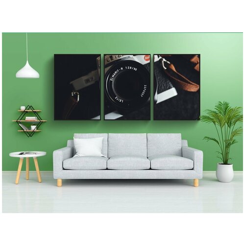 фото Набор модулных постеров для интерьера "leica, камера, фотография" 60x90 см. в тубусе, без рамки lotsprints