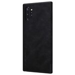 Кожаный чехол-книжка Nillkin Leather Qin для Samsung Galaxy Note 10+ черный - изображение