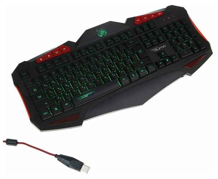 Клавиатура Qumo Dragon War Axe игровая проводная подсветка 112 клавиш USB чёрная