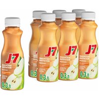 Сок J7 Яблоко, осветленный, без сахара, 0.3 л, 6 шт.