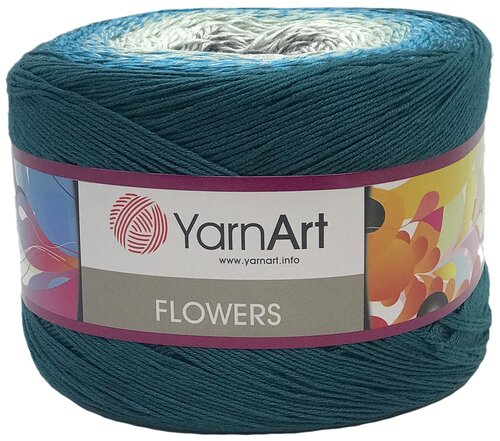 Пряжа YarnArt Flowers, 55 % хлопок, 250 г, 1000 м, 1 шт., 289