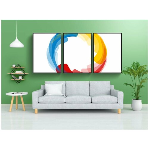 фото Набор модулных постеров для интерьера "цвет, цветовой спектр, эффект" 60x90 см. в тубусе, без рамки lotsprints