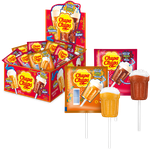 Карамель Chupa Chups Fizzy drinks со вкусом апельсина и колы, картонная коробка - изображение