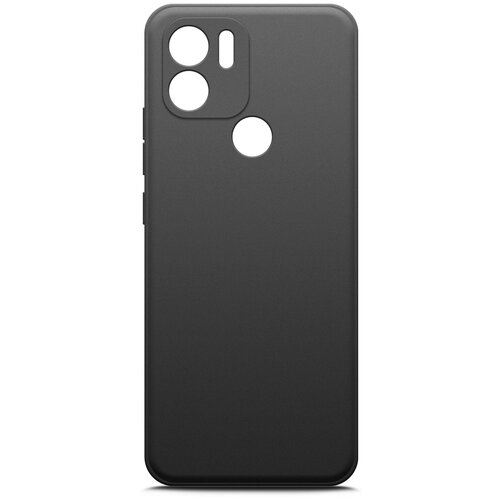 Чехол на Xiaomi Redmi A1+ (Сяоми Редми А1+) черный матовый силиконовый с защитой (бортиком) вокруг камер, Miuko матовый чехол snowboarding w для xiaomi redmi a1 сяоми редми а1 с 3d эффектом черный