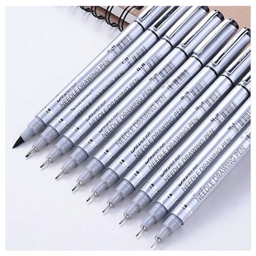 Набор линеров для скетча, черные SoulArt, 10 шт.