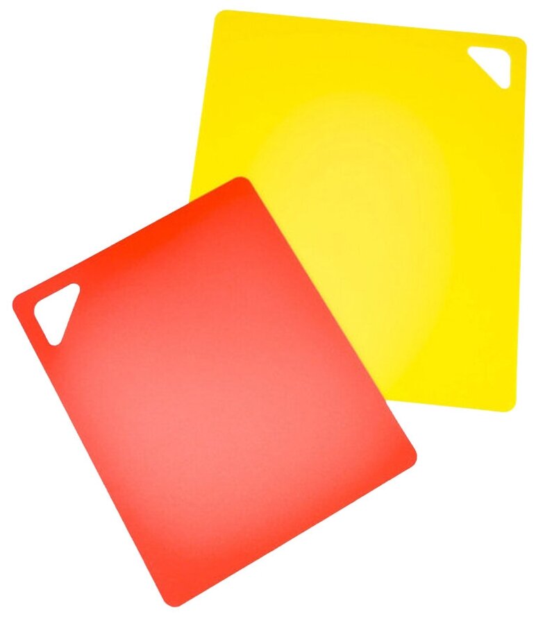 Набор гибких разделочных досок, 2 шт, желтый и красный