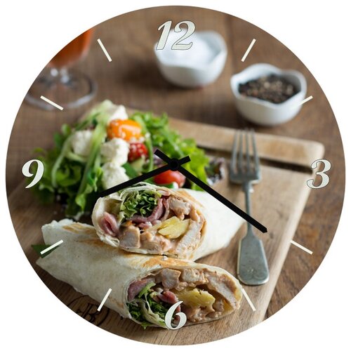 фото Svs настенные часы svs 3001739 kitchen роллы с зеленью