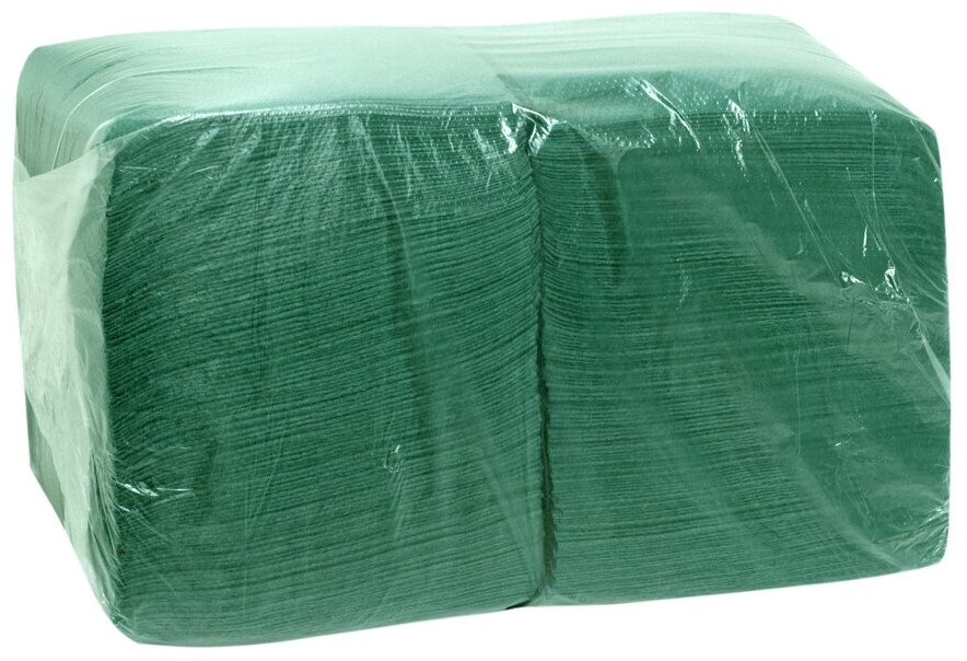 фото Салфетка бумажная зеленая 24х24 см 1-сл 300 шт/уп ALMIN 1 уп