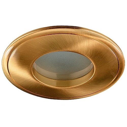 Светильник встраиваемый Aqua круглый, GU5.3, 50 Вт, цвет золото, IP65