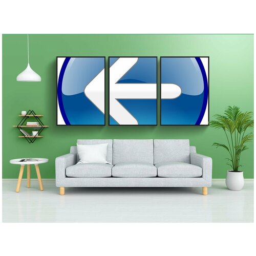 фото Набор модулных постеров для интерьера "назад, возвращение, стрела" 60x90 см. в тубусе, без рамки lotsprints