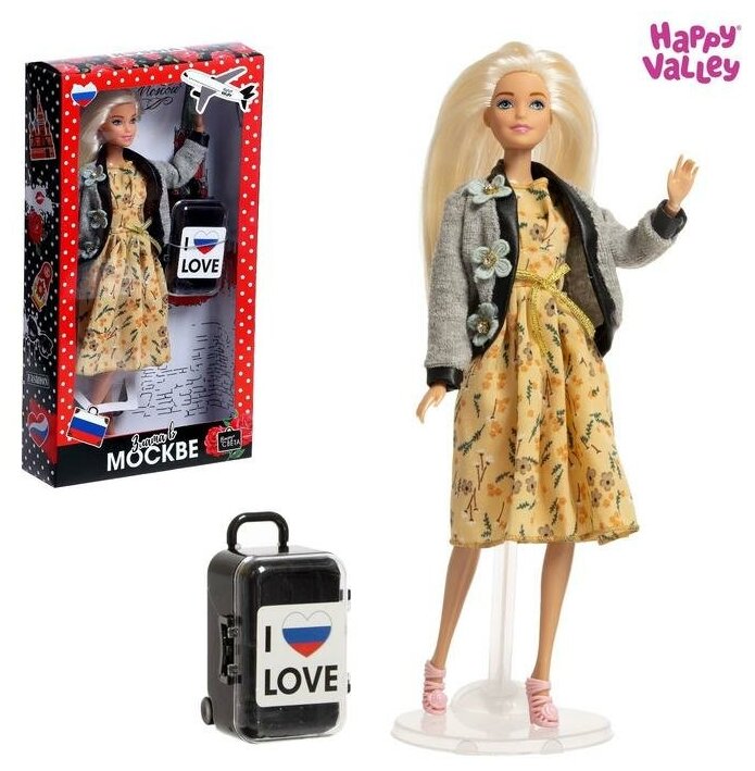 Happy Valley Кукла-модель шарнирная «Злата в Москве» с аксессуарами, серия Вокруг света