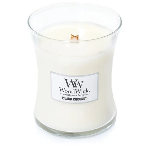 Набор свечей WoodWick Island Coconut 98115, маленькая, белый