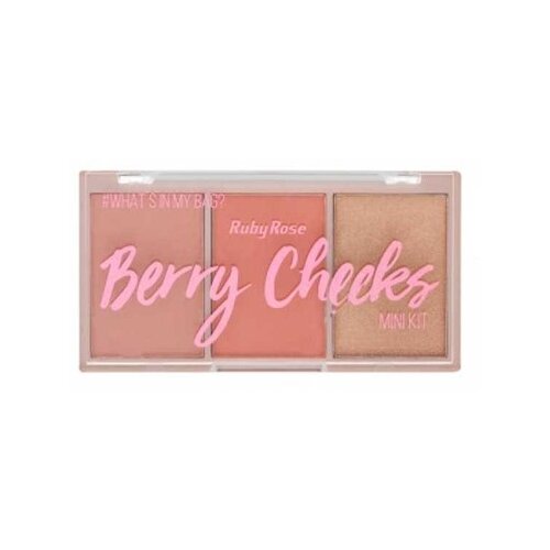 Ruby Rose палетка для лица Blush and Glow, 4 berry cheeks тени ruby rose палетка для лица blush and glow