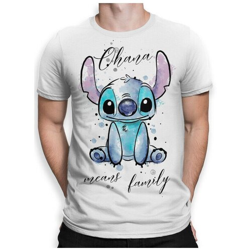 Футболка Design Heroes Лило и Стич Мужская Белая 2XL